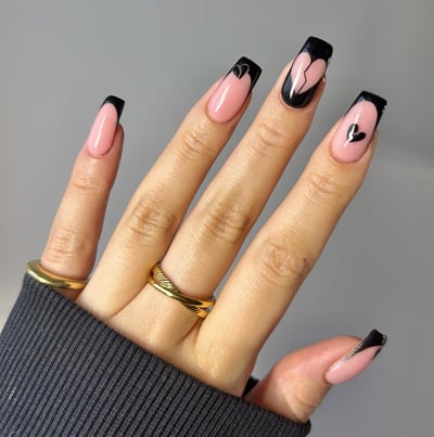 Gothic nails san valentino