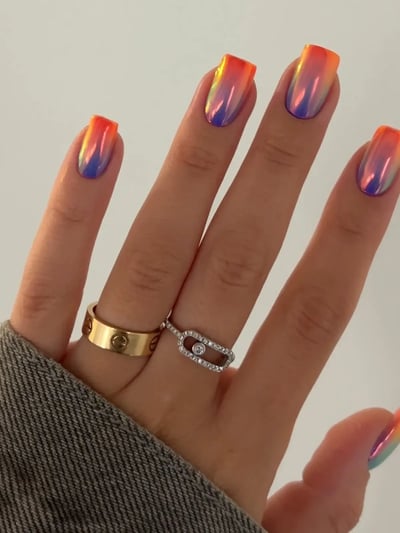 unghie fluo glazed