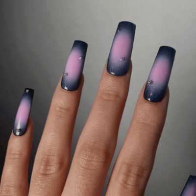 violet aura nails