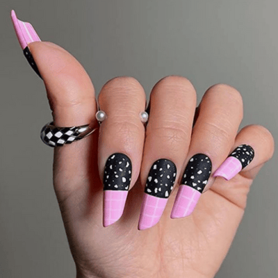 lipstick nails