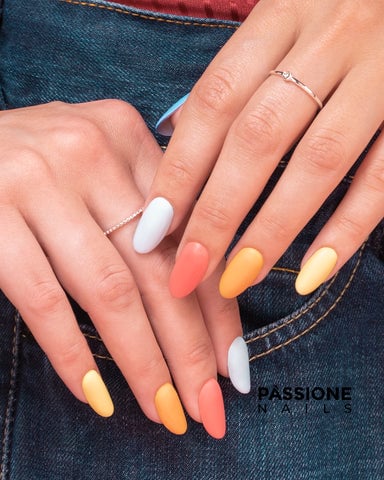 pastel colour nails