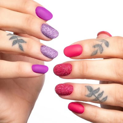 decorazioni unghie con glitter